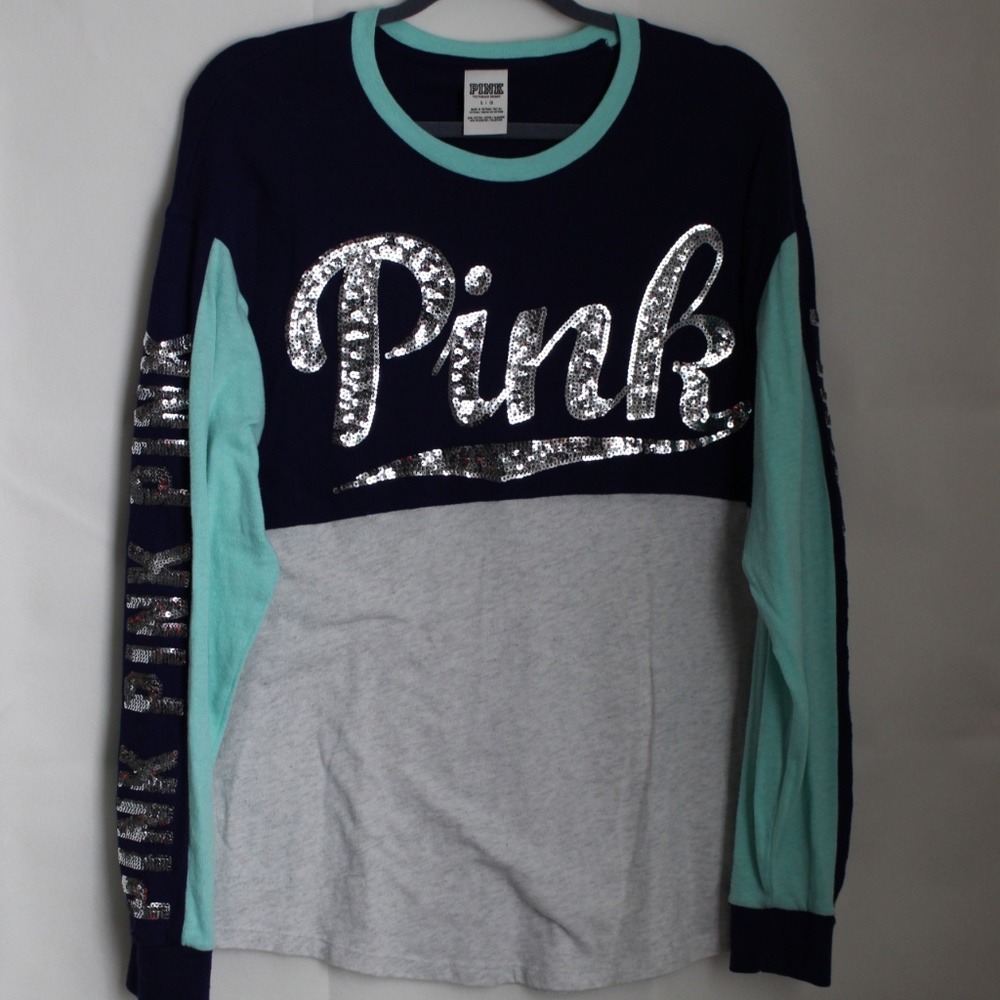 PINK Victoria's Secret Long Sleeve Purple Blue